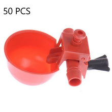 Load image into Gallery viewer, 1/10/50PCS Adjustable Chicken Bird Drinking Cup Automatic Drinker Coop Feed Cup Plastic Portable Home Poultry Farm Animal Supply